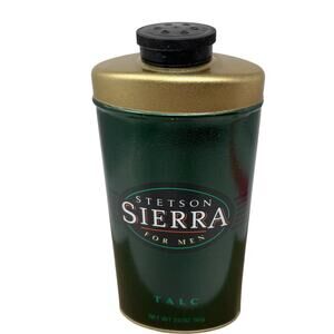 Stetson Sierra Talc 2 Oz. NEW Discontinued Rare NO Box Tin Container Vintage